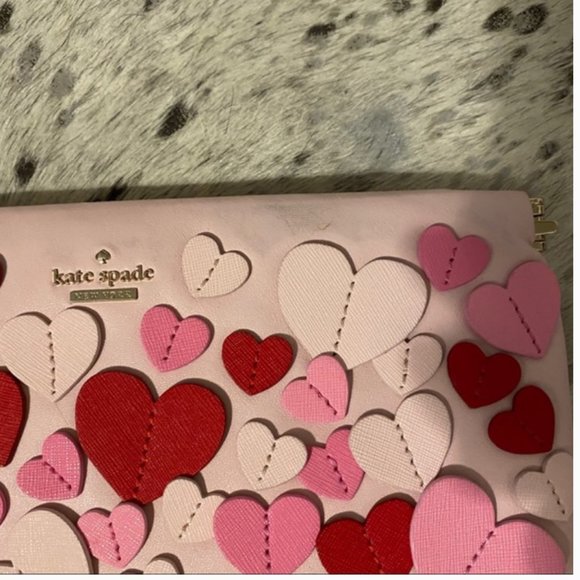 Kate Spade Secret Admirer Pink Hearts purse bag - Picture 9 of 12